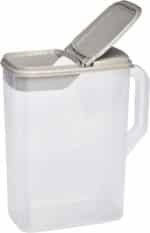 Buddeez Pet Food Storage Container - 8 Quart Capacity Dog / Cat Food & Bird Seed Container with Durable EZ Grip Handle, Flip Gray Lid (includes 1 Cup Clear Scoop) - Image 2