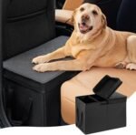 Car Seat Extender for Large Dogs, Back Seat Extender for Dogs up to 120 LBS Large Dog Car Seat with Storage Car Organizer Gap Filler for Front or Back Seat - Image 2