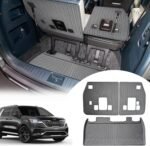Cargo Liners Backrest Mat for Kia Carnival Accessories 2022-2025 with Hook&Loop Rear Trunk Mat Rear Seat Back Cover Protector All Weather Anti-Slip Split Dog Liner 3 PCS - Image 2