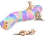Cat Tunnel, S-Shape Cat Tunnels for Indoor Cats Foldable Cat Toys Cute Cat Tube with Mouse Toy Pet Cat Stuff - Image 2