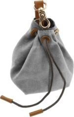 Create idea Dog Treat Pouch Cleanable Dog Treat Training Bag with Clip and Drawstring Pet Snack Bag Food Storage for Dog Training Outdoor Activities Walking Grey - Image 2