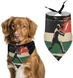 Cricket Bat Player Dog Bandanas Triangle Soft Adjustable Cat Scarf Pet Accessories Party Wedding Holiday - Image 2