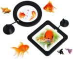 DS. DISTINCTIVE STYLE Fish Feeding Ring 2 Pieces Aquarium and Tank Floating Rings Food Feeders with Suction Cup (Black) - Image 2