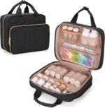 Damero Pill Bottle Organizer, Travel Medicine Bag Organizer, Medicine Organizer and Storage for Pills, Vitamin, Fish Oil, Medical Supplements for Women and Men, Black - Image 2