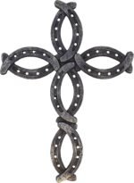 DeLeon Collections Decorative Horseshoe Wall Cross - Rustic Spiritual Art Sculpture - Image 2