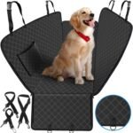 Dog Car Seat Cover for Back Seat Dog Seat Cover with Storage Pocket Dog Hammock Protects Against Dirt Dog Seat Covers for Cars Scratch Prevention Fits for SUVs and Trucks 54"x 58", Black - Image 2