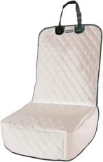 Dog Car Seat Covers 100% Waterproof Car Seat Protector for Pets Front Seat Scratch Proof Non-Slip Durable for Cars,Trucks & SUVs (Cream) - Image 2