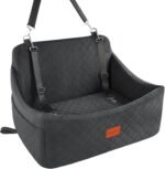 Dog Car Seat Medium Sized Dogs,Fully Detachable and Washable Car Dog Bed,Soft Fabic Pet Car Seat Filling in Memory Foam,2 Dog Leashes Dog Bed for Car(Black,Large) - Image 2