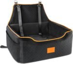 Dog Car Seat for Large/Medium Dog, Dog Booster Seat for Dogs Under 55Lbs or 2 Small Dogs, Detachable and Washable Travel Dog Seat with Thick Cushion and Storage Pockets (Black) - Image 2