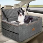 Dog Car Seat for Medium/Large Dogs, Washable Dog Booster Seat for Dogs Under 60 lbs or 2 Small Dogs, Multi-Functional Pet Car Seat with Thick Cushion, 2 Safety Leashes, Snack Pockets & Dog Car Bed - Image 2
