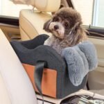 Dog Car Seat for Small Dog Center Console Seat Pet Booster Seat for Car Puppy Car Seat for Small Dogs(Dark Gray) - Image 2