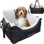 Dog Car Seat for Small Dog,Fully Detachable and Washable Ultra Soft Car Travel Bed Portable Handle and Storage Pockets,with Clip-on Soft Dog Car Seat Under 25,Portable Dog Car Travel Carrier Bed - Image 2