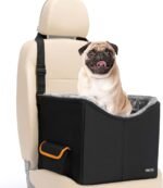 Dog Car Seat for Small Dogs, Elevated Dog Booster Seat Pet Travel Carrier Bed for Car with Adjustable Straps Pet Car Booster Seat for Small Dogs Cats - Image 2