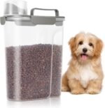 Dog Food Storage Container 5-7Lbs with Large Spout & Cup, 5L Cat Food Container Airtight, Travel Pet Dry Food Holder, BPA-Free Plastic Food Dispenser for Pet Food, Bird Seed, Fish Food, etc - Image 2