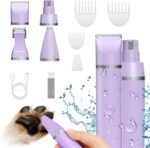 Dog Grooming Clippers Kit-Electric Rechargeable Cat Trimmer Tools-Cordless Quiet Pet Nail Paw Grinder-4 in 1 Multifunctional Low Noise Shaver-Razor for feet Face Ears Toenail Eye - Image 2