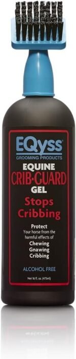 EQyss Crib Guard Horse Anti-Chewing Gel with Brush Applicator - Stops Cribbing & Gnawing, Non-irritating, Safe for All Surfaces, Aloe-based Clear Gel - Image 2