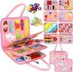 Esjay Toddler Busy Board Montessori Toys, Sensory Board Educational Activities for Learning Fine Motor Skills, Gifts for Girls Boys Toddlers, Travel Toys for Airplane Car,Fairy Horse - Image 2