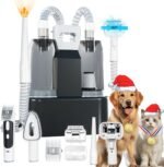 FOTING 6 in 1 Dog Grooming Vacuum & Dryer Kit, 2.1L Double Dust Cup Separator Design, 10000pa Dog Hair Vacuum for Shedding Grooming, Pet Grooming Vacuum for Dogs, Clippers Brush Cleaning Tool at Home - Image 2