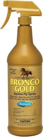 Farnam Bronco Gold Horse Fly Spray, Grooming Aid, Coat Conditioner, 32 Ounces, Quart Spray - Image 2