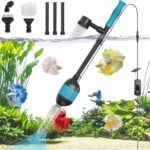 Fish Tanks Gravel Vacuum Cleaner, 397GPH/20W Electric Aquarium Gravel Cleaner, 6-in-1 Aquarium Cleaner Kit for Remove Dirt Change Water Wash Sand and Water Shower for Turtle Betta Fish Tank - Image 2