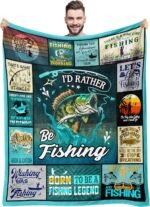 Fishing Gifts for Men, Funny Fishing Gifts for Him, Fishing Gifts for Women, Fishing Gift Blanket, Fisherman gift ideas, Gifts for Fisherman Unique, Gifts for Fishing Lovers Blanket 60" X 50" - Image 2