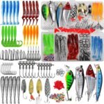 Fishing Lures Tackle Bait Kit Set - Comprehensive Fishing Lures Kit for Trout Bass Salmon - Includes Plastic Shrimp, Worm Bait, Spoon, and Crankbait Jigs - Image 2