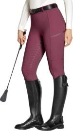 FitsT4 Sports Women's Full Seat Riding Tights with Zipper Pockets Horseback Riding Pants Equestrian Breeches for Women - Image 2