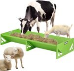 Goat Feeder Trough 55" Livestock Feeding Trough Large Capacity Metal Feed Trough Heavy-Duty Horse Feeder Livestock Feeder for Cattle Cows Horses Sheep Goats Pigs Calf Deer - Image 2