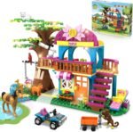 HOGOKIDS Tree House Building Sets with LED Light - Jungle Treehouse Building Toy with Car Horse Animals Swing Playset 433PCS Forest House Building Kit Birthday Gift for Kids Girls Boys Age 6-12 Years - Image 2