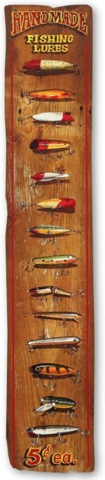 Handmade Fishing Lure Chart Wood Wall Decor - Fishing Wall Art For Cabin, Lake House or Man Cave - Image 2