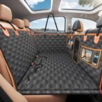 Hard Bottom Car Seat Cover for Dogs, Backseat Extender for Dogs, Dog Seat Cover for Back Seat, Dog Hammock for Car, Dog Back Seat Extender with Storage Pocket for Sedan,SUV,Truck - Image 2