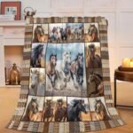 Horse Blaneket Western Horses Fleece Throw Blanket Fuzzy Plush Super Soft Cozy Warm Horse Decor Stuffed Animal Blanket Gifts for Boys Girls Kids Adult Men Women 40"x50" - Image 2