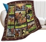Horse Blanket Horse Gifts for Girls Boys Horse Throw Blanket for Couch Sofa Bed Soft Warm Flannel Fleece for Kids Adults 40"x50" - Image 2