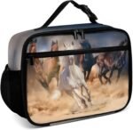 Horse Herd Reusable Lunch Box Insulated Lunch Bag Cooler Bag Lunchbox Meal Food Container Tote Bag for Women Kids Girls Boy School Camping Hiking Picnic Beach Travel - Image 2