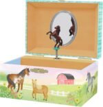 Horse Jewelry Box - Horse Toys for Girls Age 4-6- Kids Jewelry Box with Spinning Horse - 6 x 4.7 x 3.5 in - Image 2