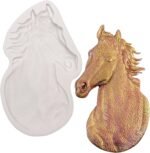 Horse Silicone Molds Horse Head Chocolate Fondant Molds Cake Baking Molds for Sugar Cake Decorating Cupcake Topper Chocolate Gum Paste Polymer Clay Candy Craft Resin - Image 2