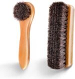 Horsehair Shoe Brush for Cleaning, Shoe Polish Brush Horse Hair Shoe Brush, Soft Shoe Shine Brush Shoe Cleaning Brush for Leather Shoes Boots & Sneakers (Light Brown) - Image 2