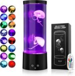 Jellyfish Lamp, Jellyfish Aquarium Lamp with 17 Light Effects - Table Lamp Night Light Mood Lamp with Remote, Jelly Fish Tank Aquarium for Living Room, Christmas Birthday Gifts for Kids - Image 2