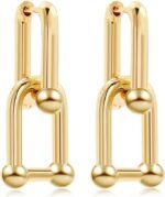 Jude Jewelers Stainless Steel Horse Shoe Style Cocktail Party Dangle Drop Earrings - Image 2