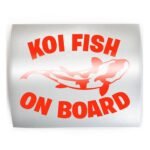 KOI FISH ON BOARD Breeder Carp Pond Goldfish - PICK COLOR & SIZE - Vinyl Decal Sticker K - Image 2