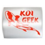 KOI GEEK Breeder Fish Carp Pond Goldfish - PICK COLOR & SIZE - Vinyl Decal Sticker K - Image 2