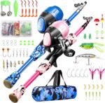 Kids Fishing Pole - Telescopic Fishing Rod and Reel Combo Kit - Fishing Gear, Fishing Lures, Carry On Bag, 70 Set Fully Fishing Equipment - for Boys, Girls, Youth - Image 2