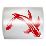 Koi #2 Breeder Fish Butterfly Carp Pond Goldfish - PICK COLOR & SIZE - Vinyl Decal Sticker D - Image 2