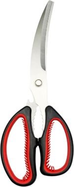 Korean Barbecue Scissors, BBQ clip, Stainless Steel Shear with Non-slip Serrated Blades, Kitchen Shears for Food, Fish, Meat and Vegetables, Heavy Duty Scissors with Non-slip Handle - Image 2