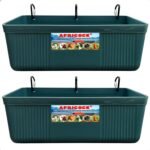 Large Feed Trough and Goat Feeder - 2 Pack Hanging Feeder with Clips, Waterer Bucket, Fence Feed Trough, Goat Supplies, 10 Quart - Image 2