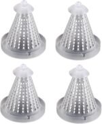 Leadigol 4PCS Aquarium Fish Food Basket Cone Feeder,Feeding Cone Cup Plant Cup Plastic Fish Feeder with Sucker for Aquarium - Image 2