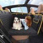 Lesure Dog Car Seat Cover for Back Seat with Hard Bottom, Pet Back Seat Extender with Supportive Egg Crate Foam, Waterproof Non-Slip Dog Hammock for Car, Truck, SUV, Black - Image 2