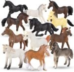 Liberty Imports 12 Pcs Deluxe Plastic Horse Figure Toy Set for Kids - Realistic Miniature Toy Pony Figurines Bulk Animal Variety Cake Toppers Gift Pack - Image 2