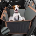 MIXJOY Hard Bottom Dog Car Seat for Medium Dogs, PU Leather Large & Small Dog Car Seat Cover for Back Seat, Dog Travel Car Bed with Washable Removable Cover, Half Seat Dog Hammock with Baby Car Seat - Image 2