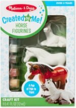 Melissa & Doug Created by Me! Horse Figurines Craft Kit (2 Resin Horses, 6 Paints, Paintbrush) - Image 2